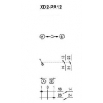 สวิตช์โยก(Joystick Switch) XD2PA12 240V 3A